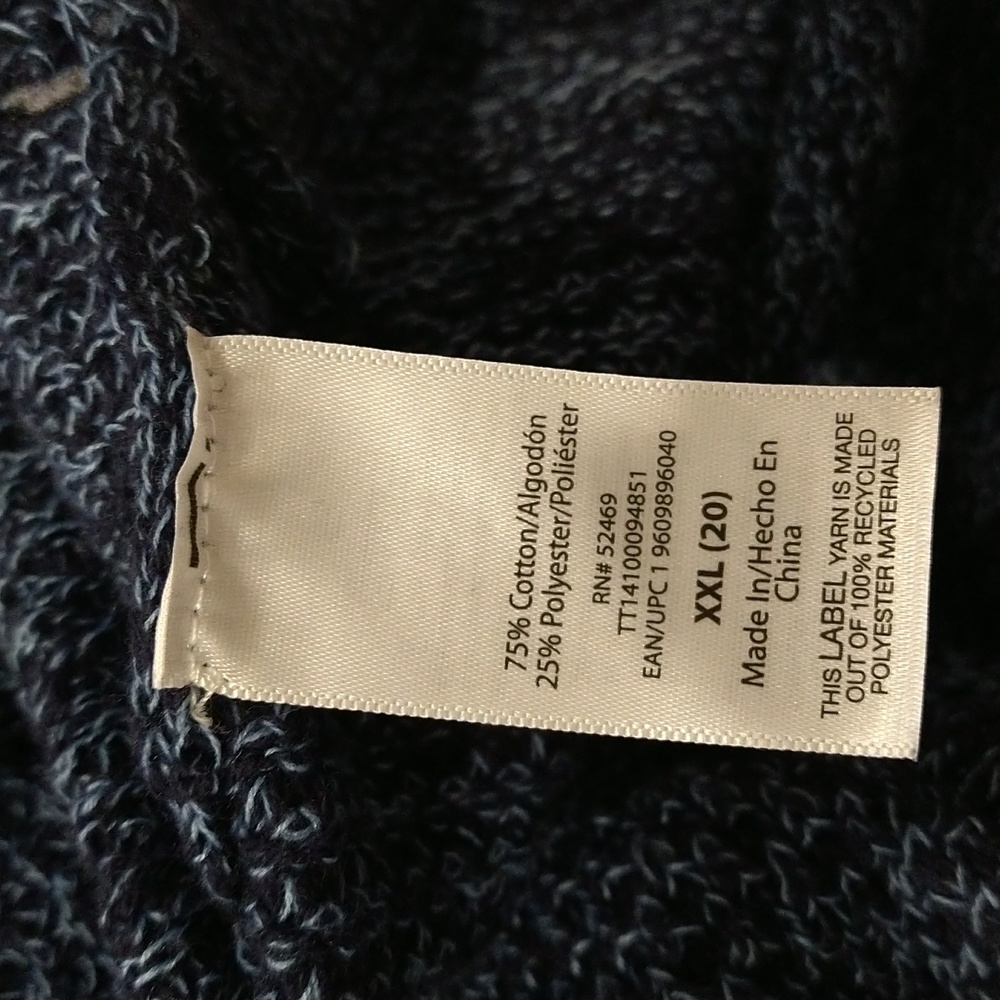 Time and Tru blue XXL sweater NWT - Picture 8 of 9
